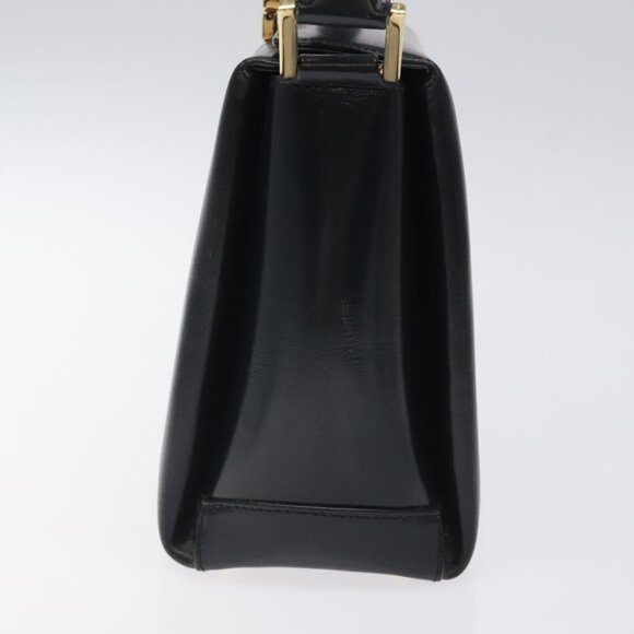 GUCCI Hand Bag Leather Navy Gold 000 1448 1269 Auth am8346 - Picture 4 of 14